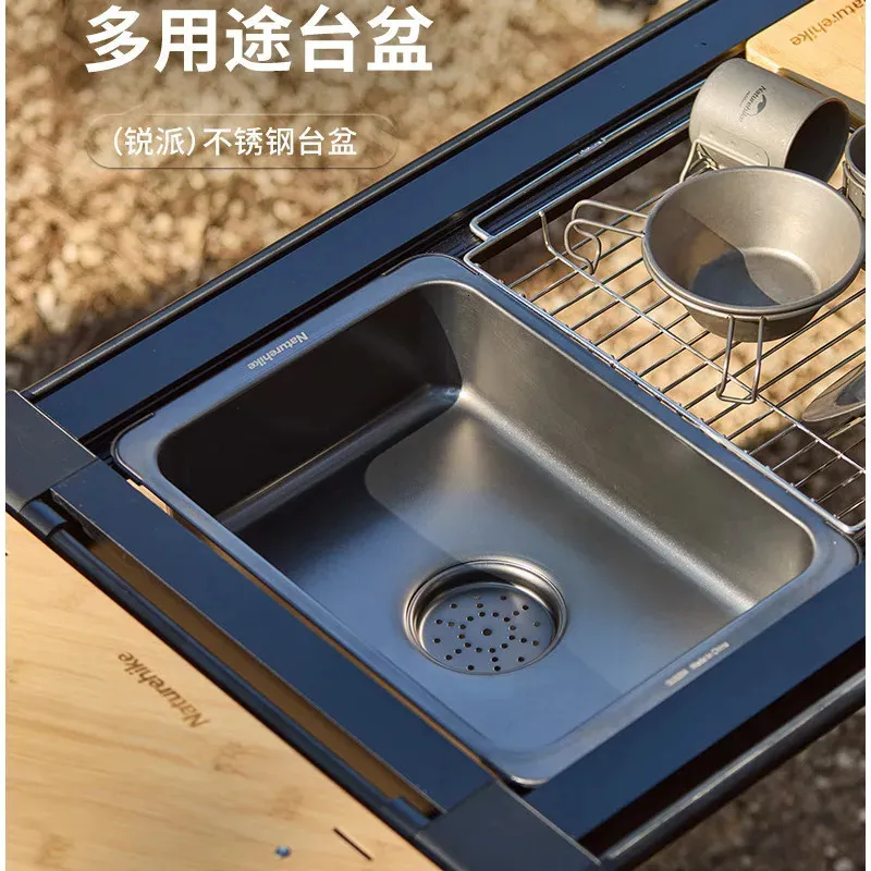 Stainless Steel Outdoor Portable Wash Basin Portable Camping Sink