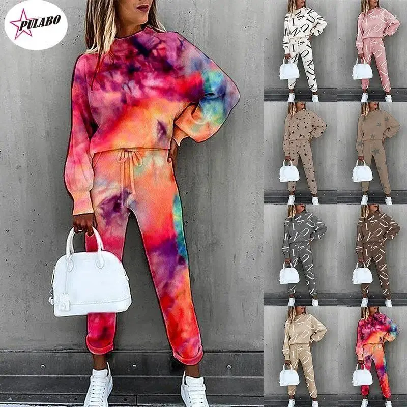 Women's Hoodies PULABO Trouser Suits Sportwear Outfit Pant Sweatshirt Tracksuit Two Piece Set Women Female Sports Suit Hoodie Jogging