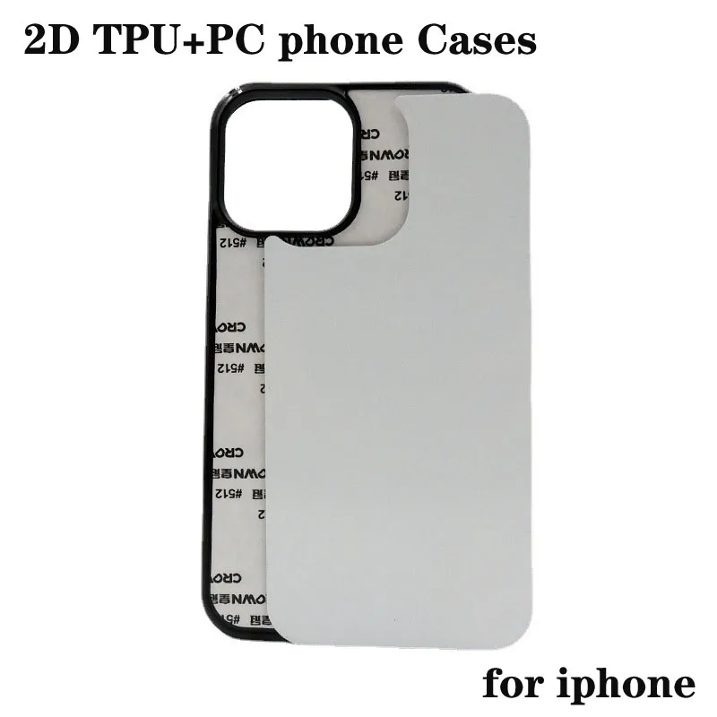 فارغة 2D تسامي TPU PC حالات الهاتف الخلوي لـ iPhone 12 15 14 13 11 Plus Max SE 12 X XR XS مع إدراج الألومنيوم