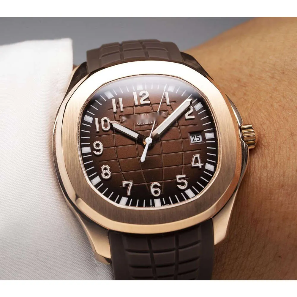 Nieuwe herenhorloge automatische horloges pp AQUANAUT rubberen band 5A hoogwaardig automatisch mechanisch uurwerk herenhorloge terug transparant heren montre de luxe datum polshorloge BD72