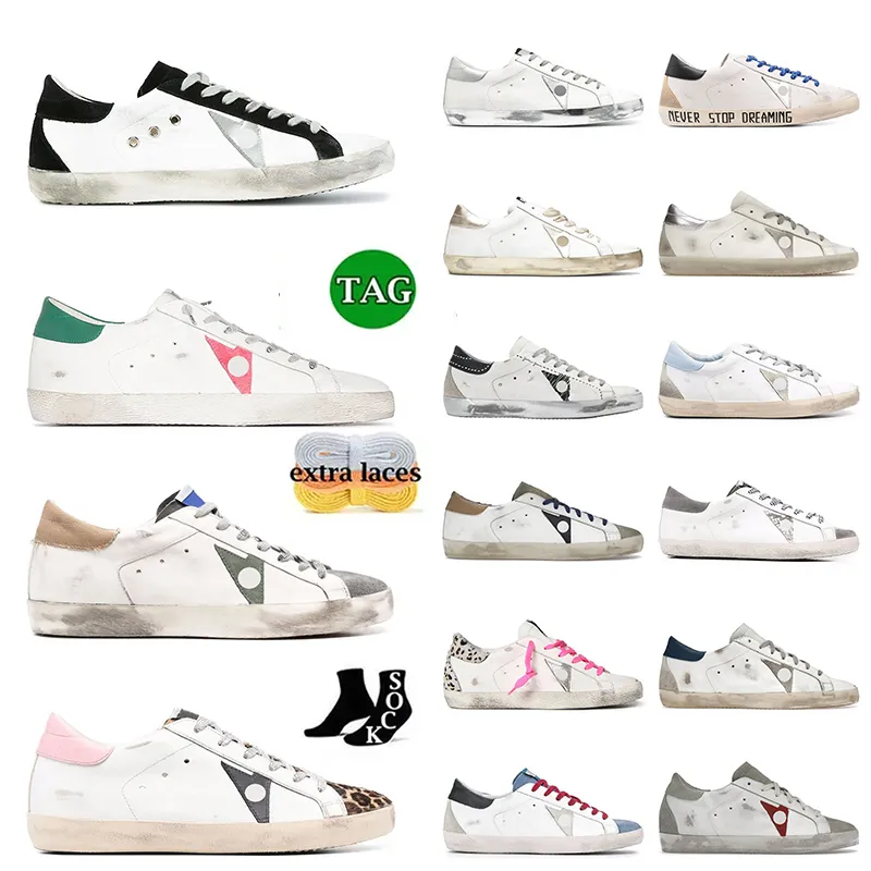 2024 New Italy Designer di marca Scarpe casual Donna Hi Shoe Paillettes Classico Bianco Do Old Dirty Lace Up Man Super Star Sneakers Unisex Taglia 35-46