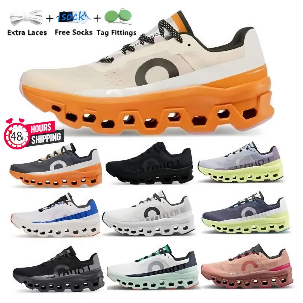 Chaussures de course de créateurs hommes femmes Oncloudsss Monster Eclipse curcuma fer Hay Lumos Cloudmonster Cloud chaussures noir aimant formateur Sneaker femmes chaussures de plein air pour hommes