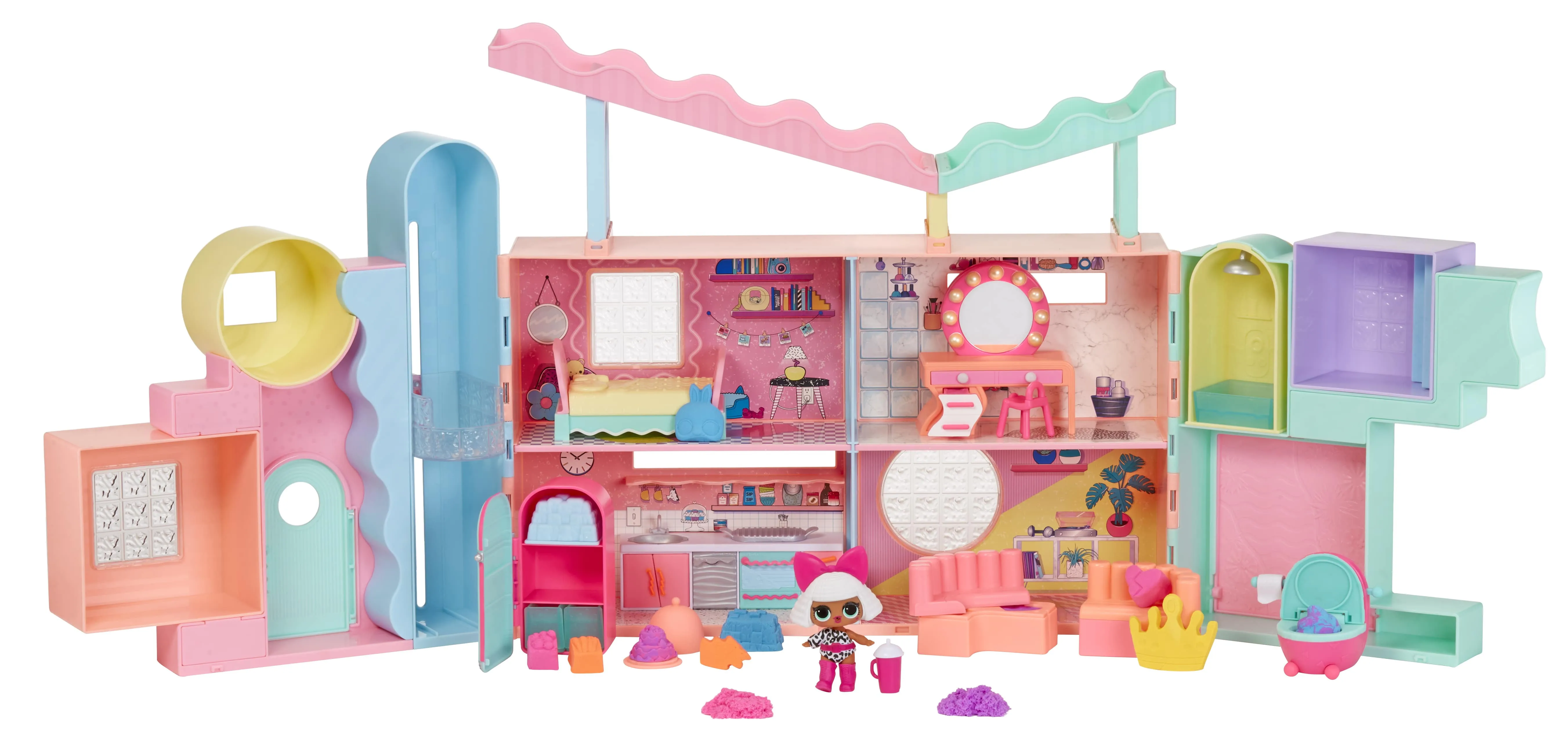 LOL Surprise Squish Sand Magic House Playset med Tot, åldrarna 4+