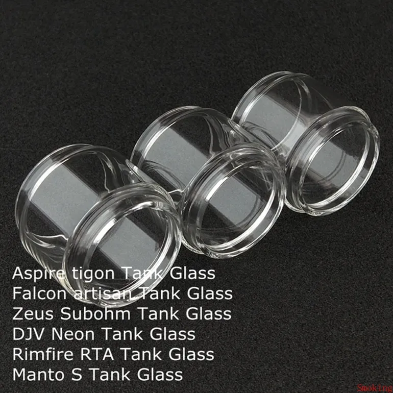 Fat Extend Pyrex Bubble Tubo di ricambio per lampadina in vetro per Tigon Falcon Artisan Zeus Sub Ohm DJV Neon Rimfire RTA Manto S Tank DHL