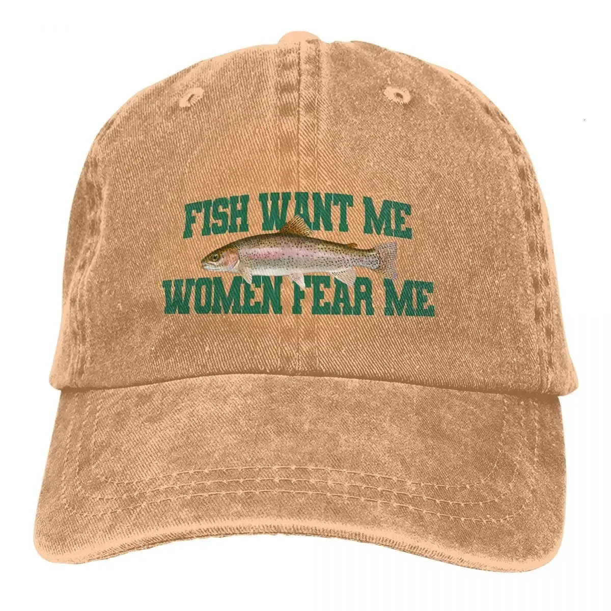 Pure Color Dad Hats Fish Want Me Women Fear Meme Classic Womens