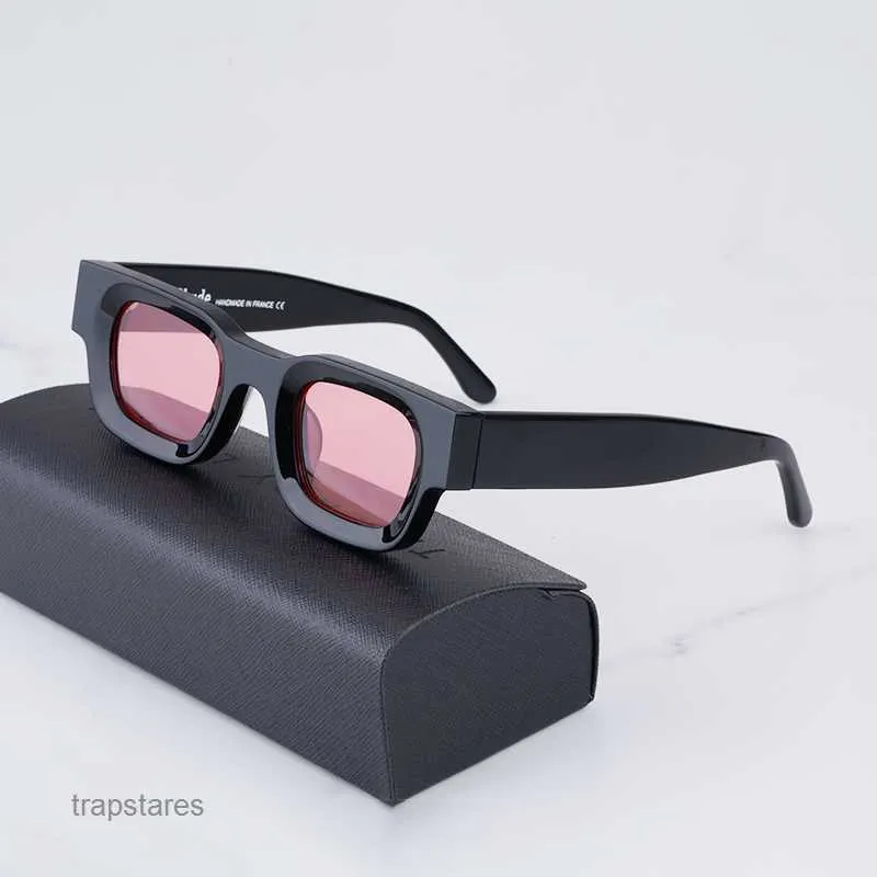 Rhude Thierry Lasry Rhevision-101 Black Square Sunglasses Men Shades Light-luxury High Street Style Acetate Solar Glasses II7N II7N