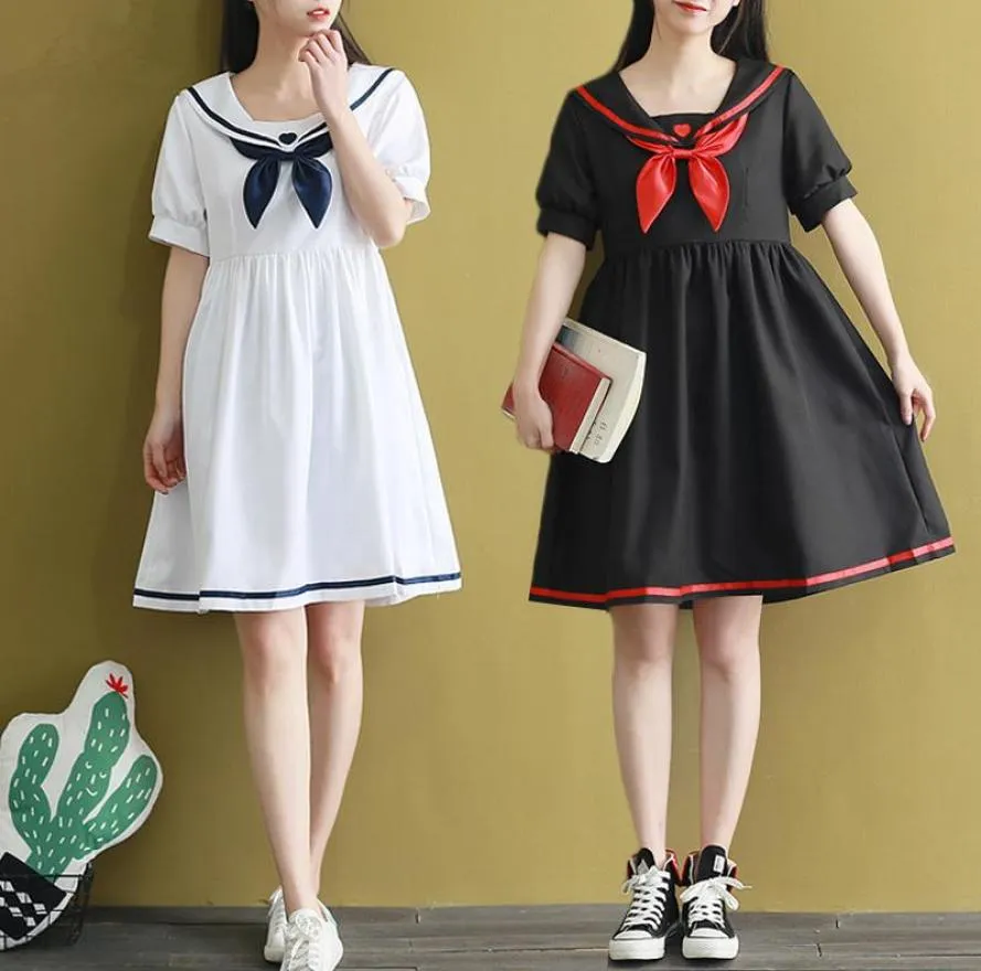 衣料品セットネイビースタイルのドレスセーラースーツ日本語と韓国語バージョン2022大学の女子学生夏ルーズプラスサイズ6219098