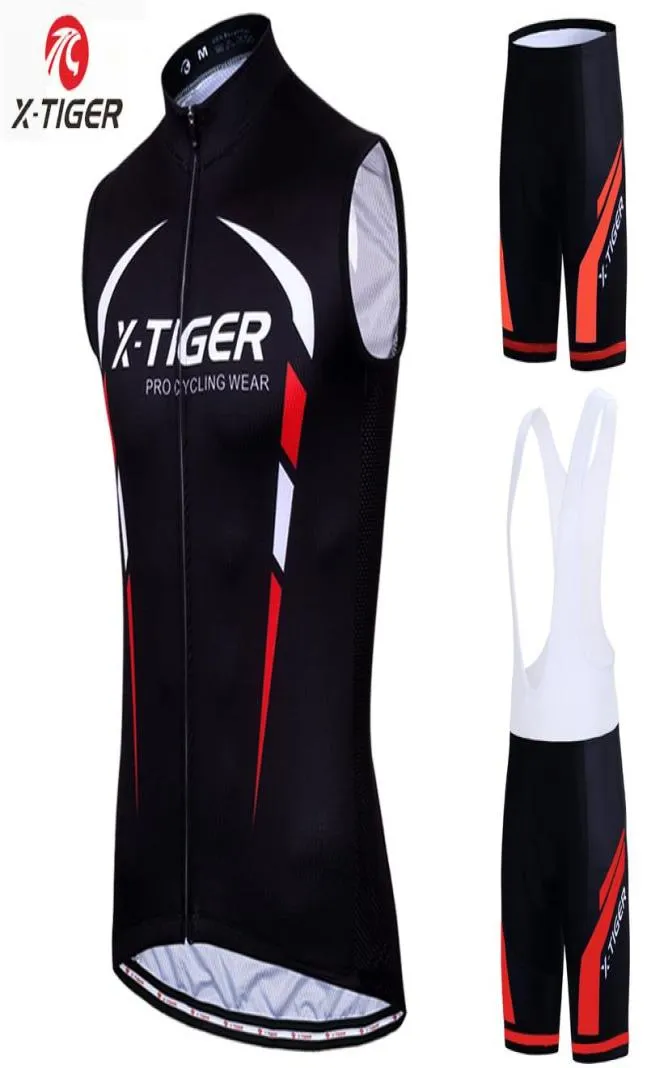 Xtiger Pro Neeveless Cycling Jersey Set Racing Bicycle Cycling Kit Summer Mountain Bike Vests ClothingRopa6237410