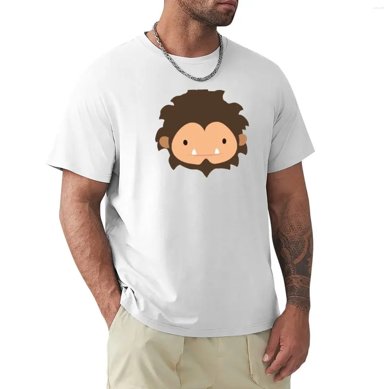 Erkek tank üstleri sinsi sasquatch büyük kafa tişört yaz sade t shirt adam o çentik erkek moda tişört pamuk tees