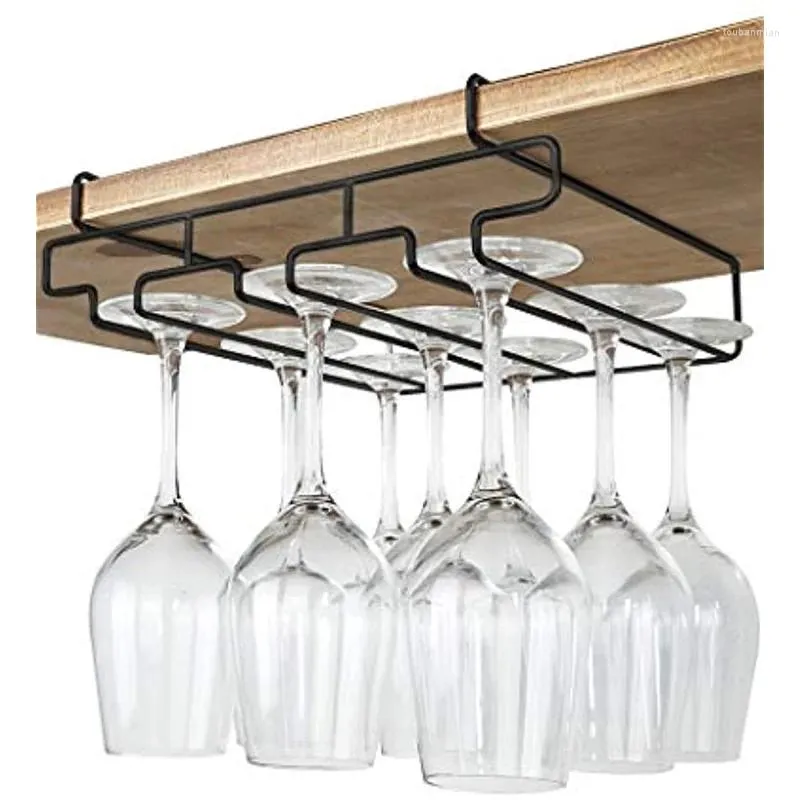 Kitchen Storage Wine Glass Holder - Stemware Rack Under Cabinet 304 Stainless Steel Hanger Shelf Hanging