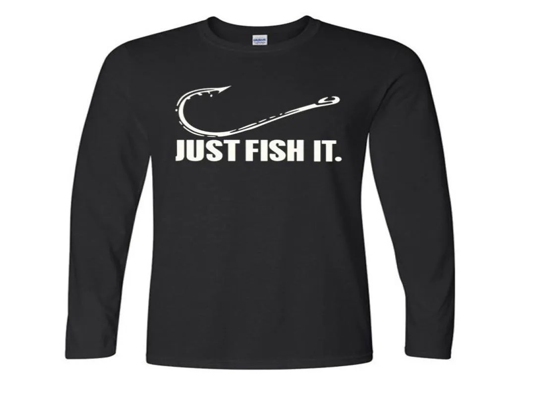 2019 New Love Fishing Tshirt Fashion Men It Funny Fishing Angler Hook Baittackle Preshrunk Cotton Long Sleeve TシャツX12273005128