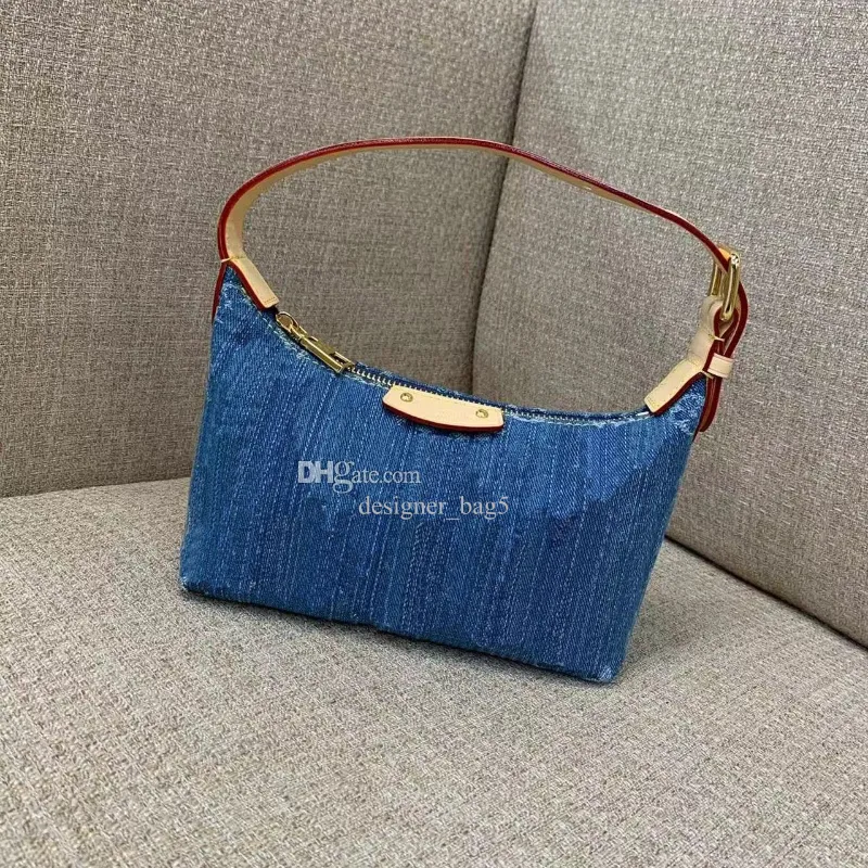 10A Top Quality M82949 Mini Moon Shoulder Bags Denim Fabric Underarm Small Shoulder Bag Tote Handbag