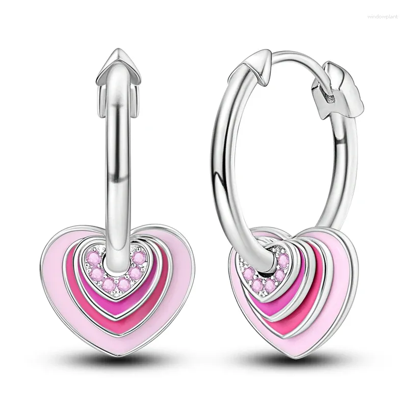 أقراط مسمار الرومانسية S925 Sterling Silver Pink Love God Arrow Date Wath Wathery Excessories Valentine Home Gift