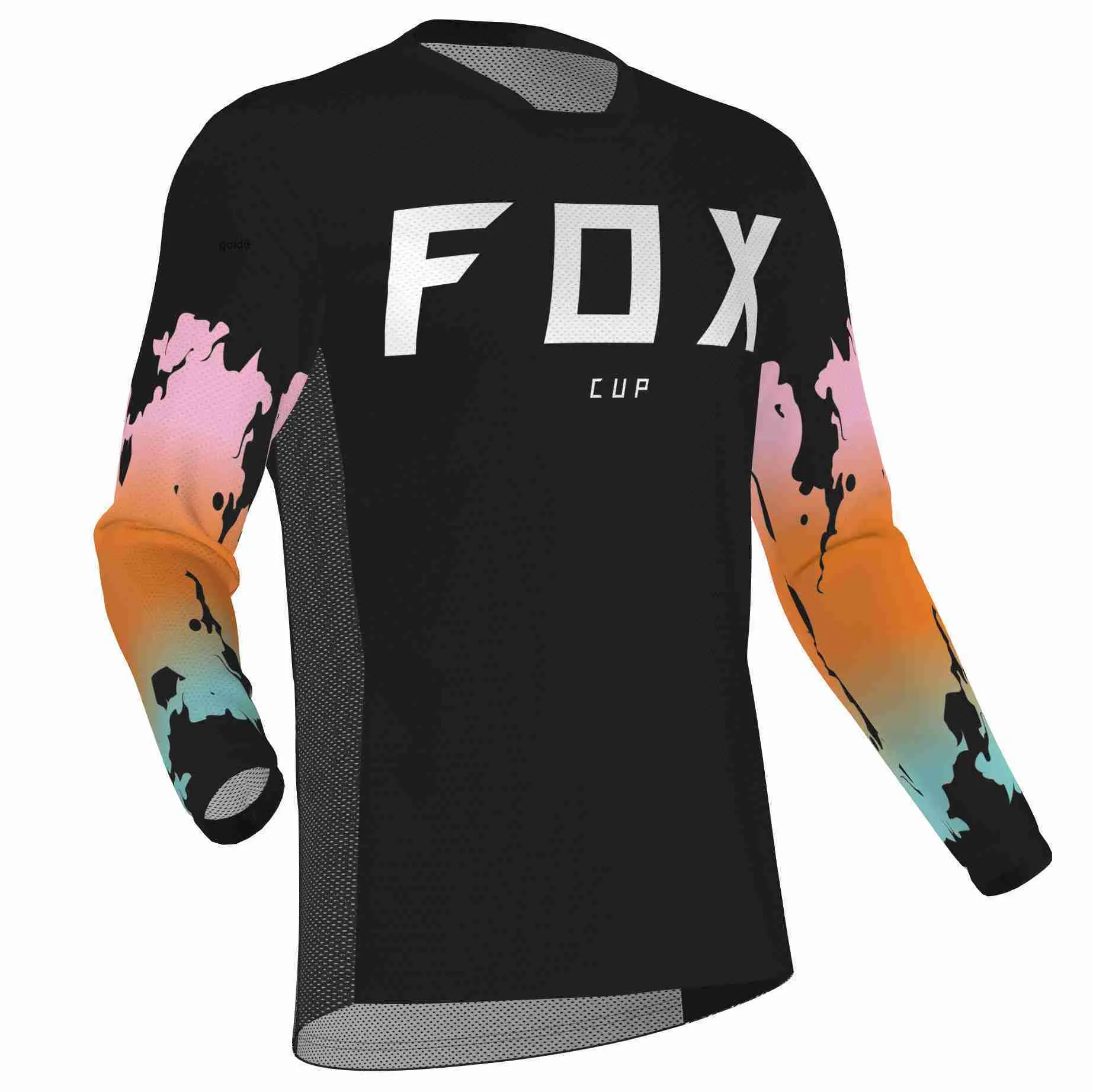 Hızlı T-Shirts Kurutma Üst Dağ Bisiklet Uzun Kollu Hızlı Bıçak Takım Foxx Cup Motosiklet Binicilik Hız Barı Takım