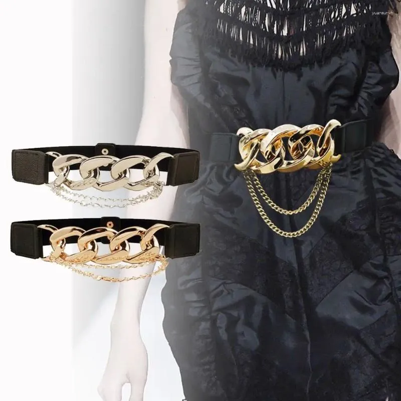 أحزمة الموضة تمتد غير رسمية All-Match Ladies Dress Cummerbund Back Buckle Weistband Bild Skirt Bands Belt Belt