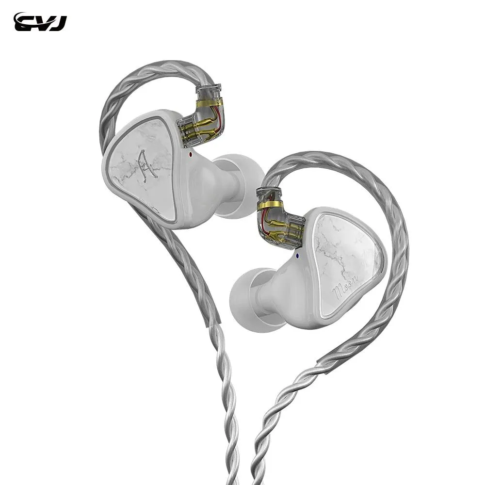 Kulaklıklar CVJ Nehri Alacakarısı Sonbahar Ay Reçine Tip 1BA 1BA HYBRID IEM Kulak Tipi DJ Hifi Sport Ring Iron Earfone Aynası CSN CSA Demon