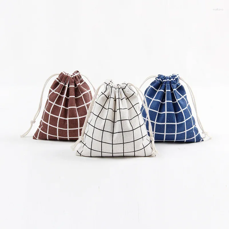 Shopping Bags 3pcs Portable Drawstring Cotton Handbag Storage Travel Makeup Bag Clothing Underwear Shoes Pouch Kids Toy