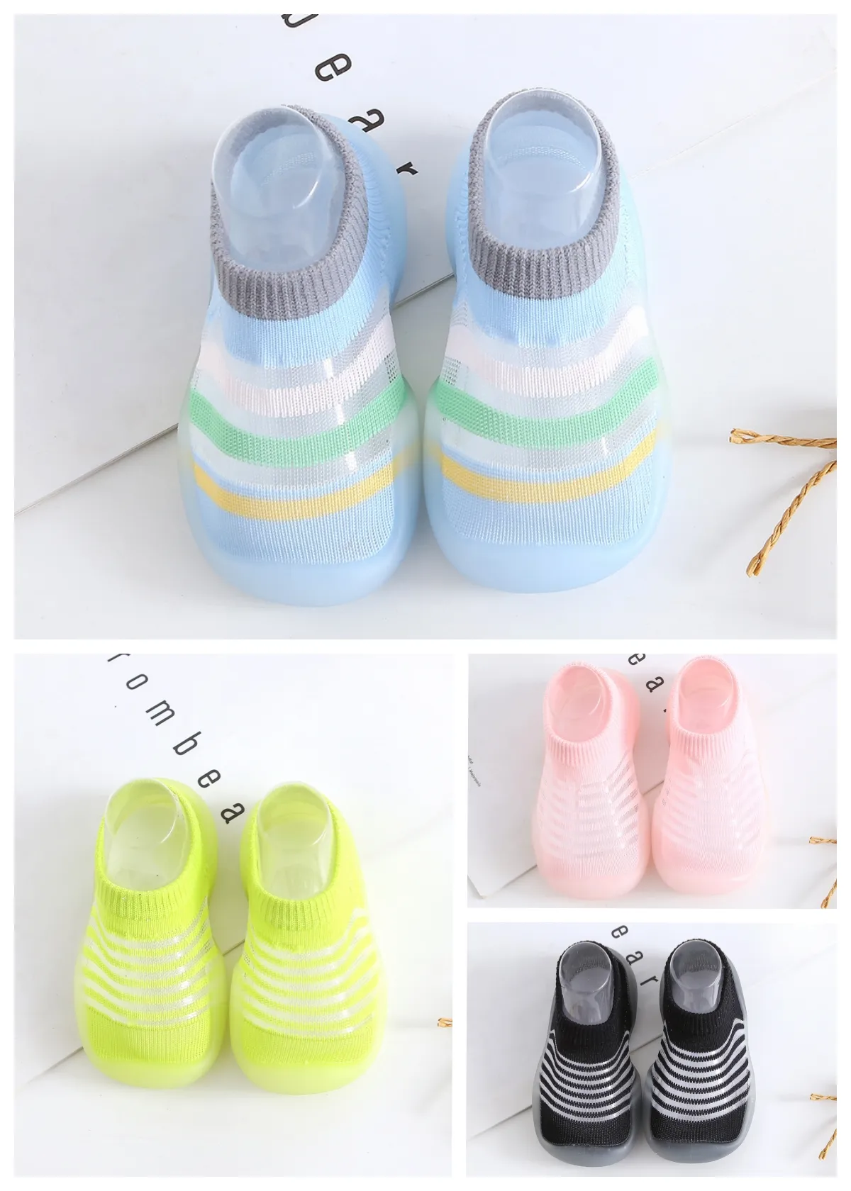 2024 NYA FÖRSTA WALKERS SOMMER GIRL pojkar barn Lovely Candy Color Sandal Baby Shoes Toddler Slippers Soft Sole Children Designer Shoes Non-Slip