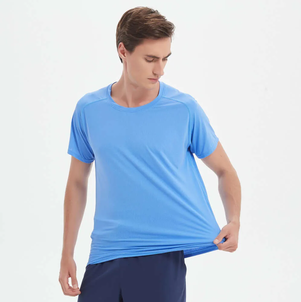 2024 Men Sport Yoga Running Casual T-Shirt Jogging Fitness Racing Workout Tops Quick Dry Training Gym Athletic Cloth-Shirt TEE TOPS 669