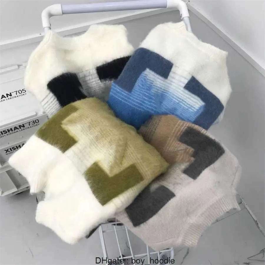 00fwh1te maglioni da uomo firmati stile sfumato classico per il tempo libero multicolore autunno inverno tenere al caldo maglione confortevole moda pullover EP5G