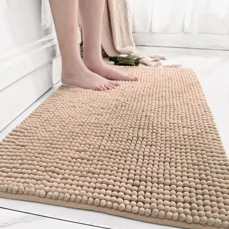 Chenille Thicken Super Water Absorbent Bath Mat Soft Comfortable Antislip Bathtub Side Carpet Rug Easy To Clean Bathroom Mats 240117