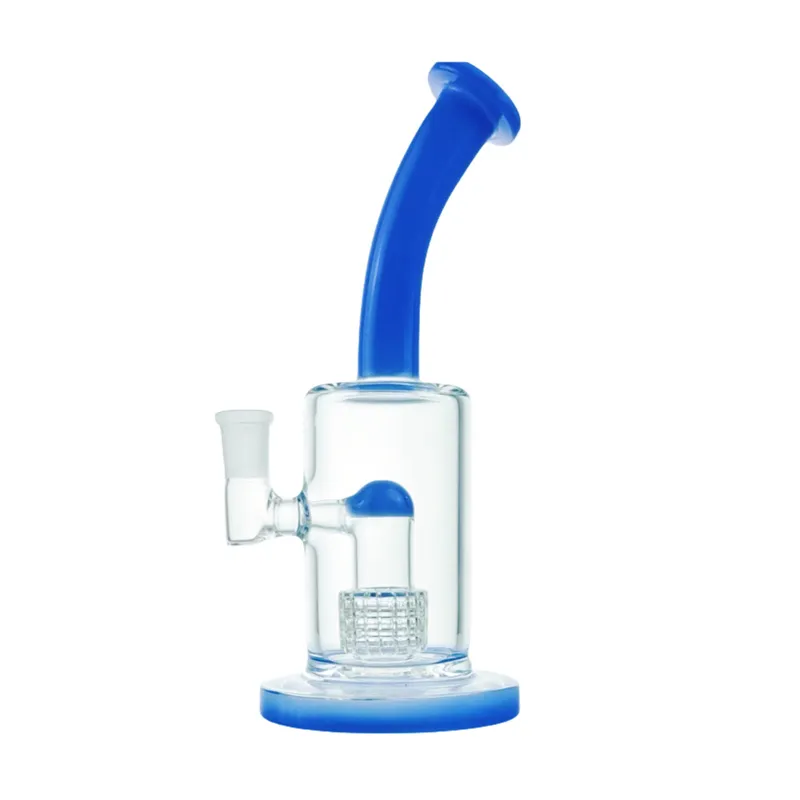 Huvudglas Bongs Hookah/Blue Deepwater Läckage Borrmaskin Vatten Rigg