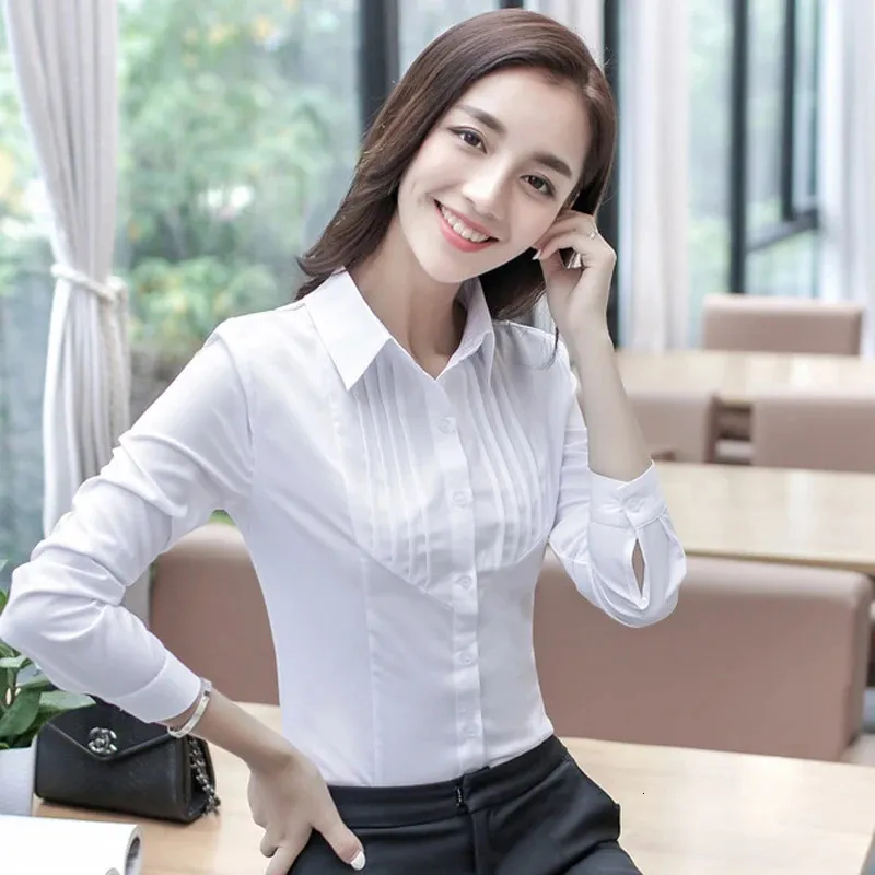 Women Shirts Women Tops And Blouses White Blouse OL Summer Ladies Clothes Suits Mujer De Moda Blusas Femininas 240117