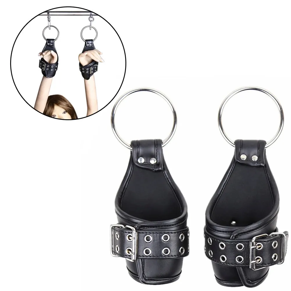 Sexe cuir cheville poignet suspension poignets retenue BDSM bondage sangle garder suspendu menottes suspendues pour produit adulte érotique 240118