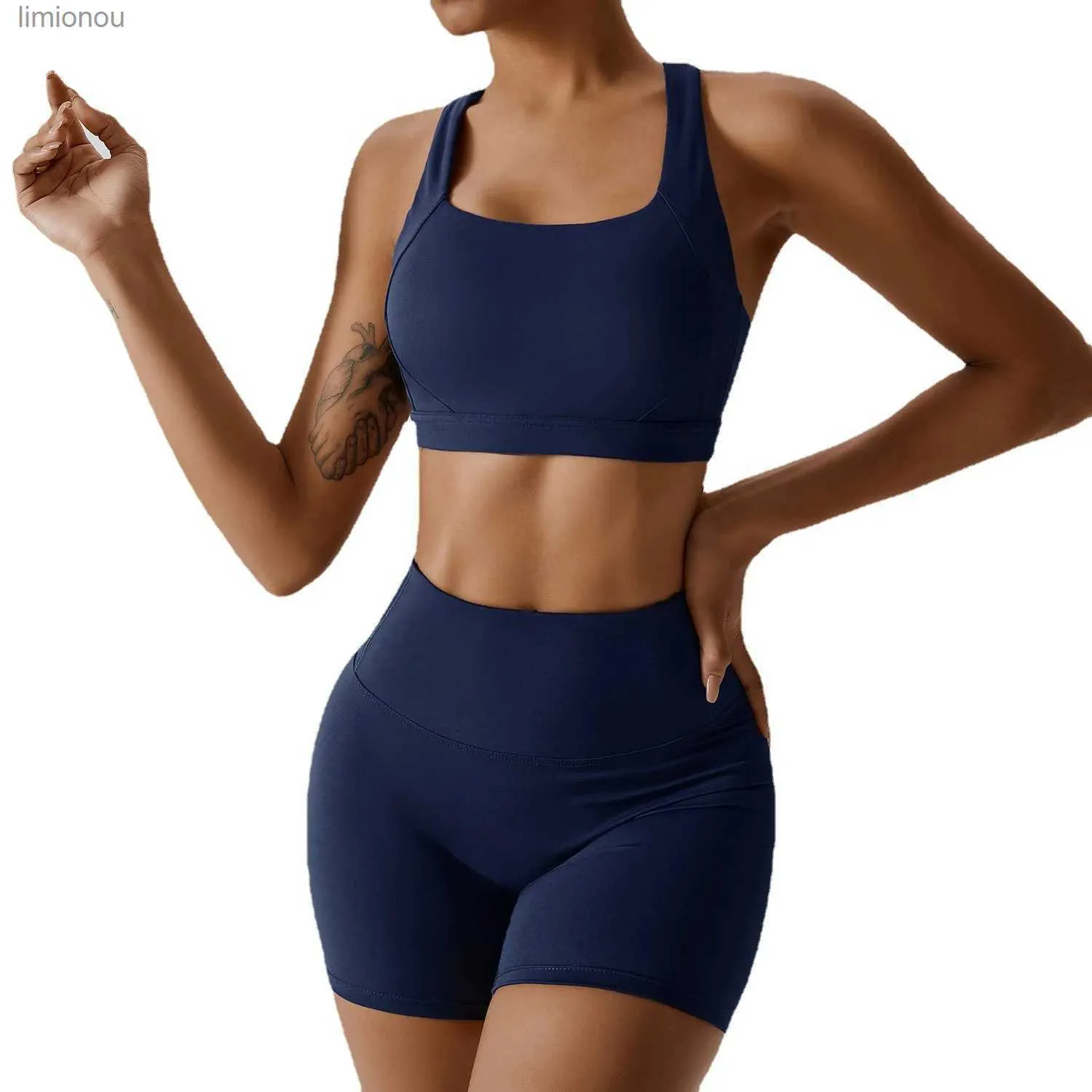 Ensembles actifs Printemps nu ensemble de costume de Yoga à séchage rapide pour les femmes entraînement de gymnastique professionnel matin course sport Fitness costume 8047L240118