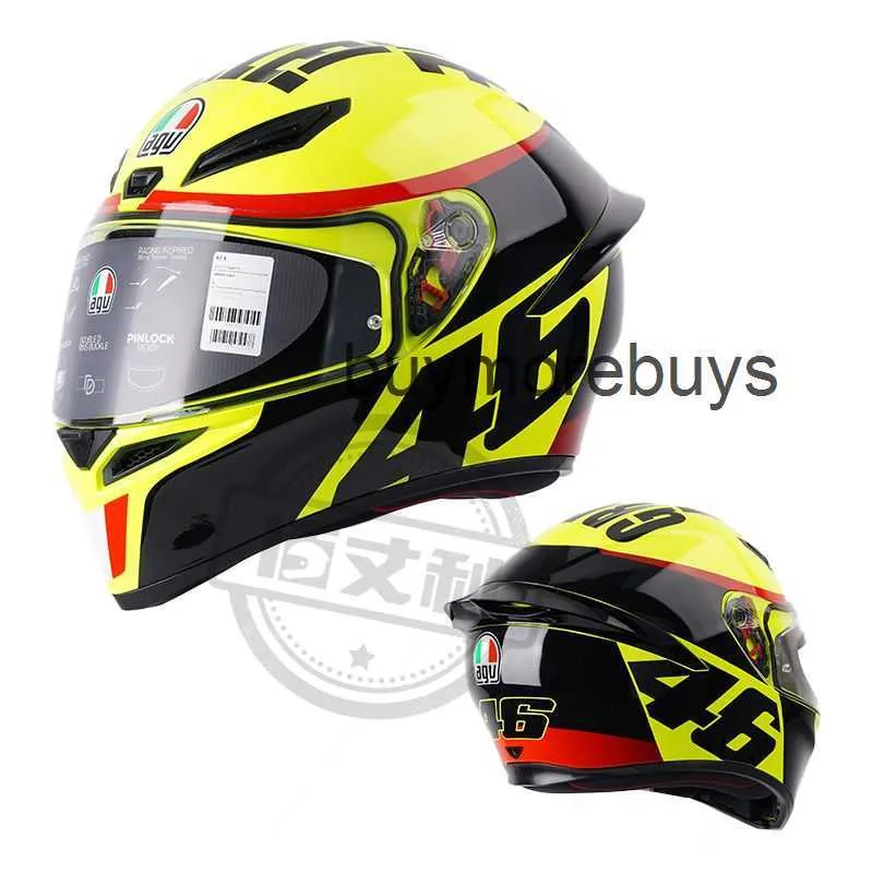 Full Face Open Year New AGV Motorcykelhjälm KS Full Helmet Four Seasons Anti Fog Racing Helmet Men's and Women's Motorcycles Brand New Gduo