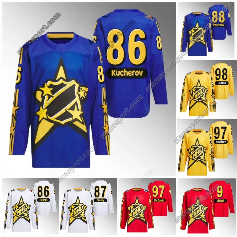 34 Auston Matthews 2024 All-Star Game Hockey Jersey Connor McDavid Morgan Rielly Quinn Hughes Robert Thomas Kirill Kaprizov Mackinnon Connor Bedard Travis Konecny