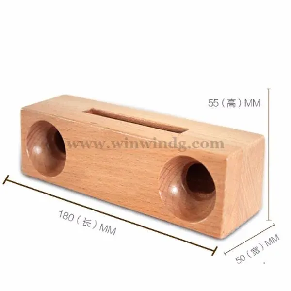 Good Quality Bamboo Speaker Wooden Mobile Phone Holder For iPhone Case Loudspeaker In Stock