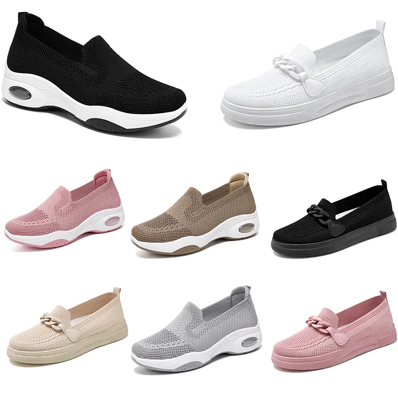 2024 Vinterkvinnor Skor Vandring Running Soft Casual Flat Shoes Black Grey Trainers Stor storlek 36-41 GAI