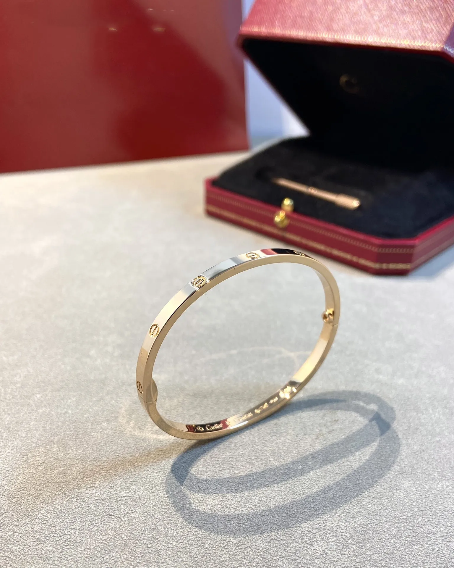 Bracciale rigido di lusso in acciaio al titanio, vite d'amore, designer di marca, bracciale rigido per gioielli da donna con scatola