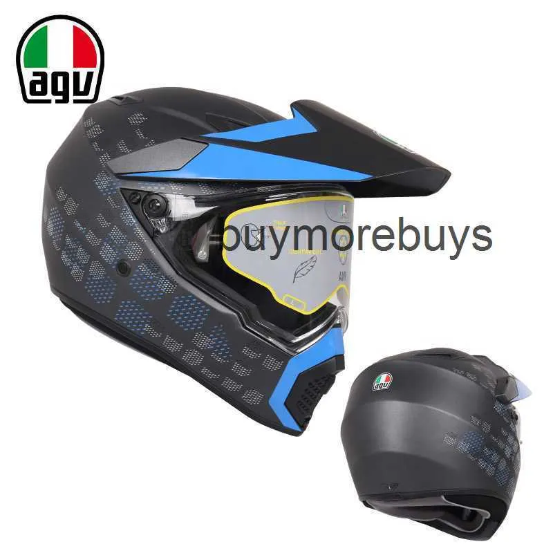 Full Face Open AGV Motorcykel Hjälm Axe Carbon Fiber Winter Full Cover Off Road Rally Hjälm Motorcykel Racing Hjälm Män och kvinnor S50L