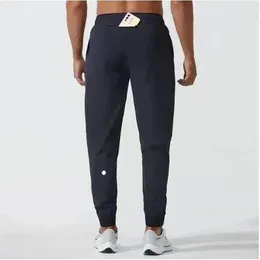 Yoga pants LL Men`s Jogger Long Pants Sport Yoga Outfit Quick Dry Drawstring Gym Pockets Sweatpants Trousers Mens Casual Elastic Waist fitness lu