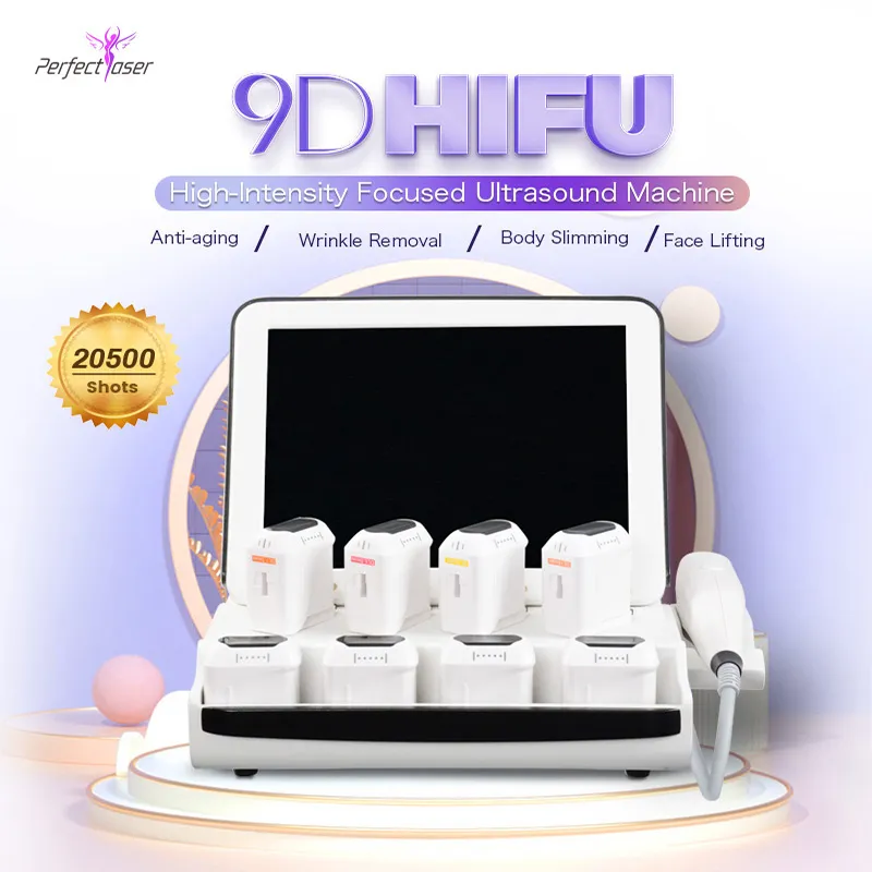 Profissional 9D HIFU Face Lifting Outros equipamentos de beleza Ultrassom focado de alta intensidade para redução de gordura Equipamento de emagrecimento corporal 2 anos de garantia