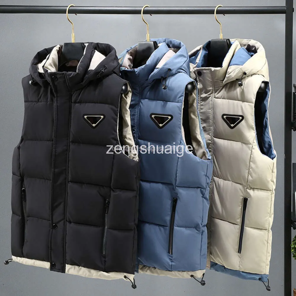 Gilets pour hommes Gilet de créateur Vestes d'hiver Mode Veste de poche pour hommes et femmes Sweat-shirt de haute qualité Manteau à glissière sans manches Matériau manteau ample Manteau tendance de la mode