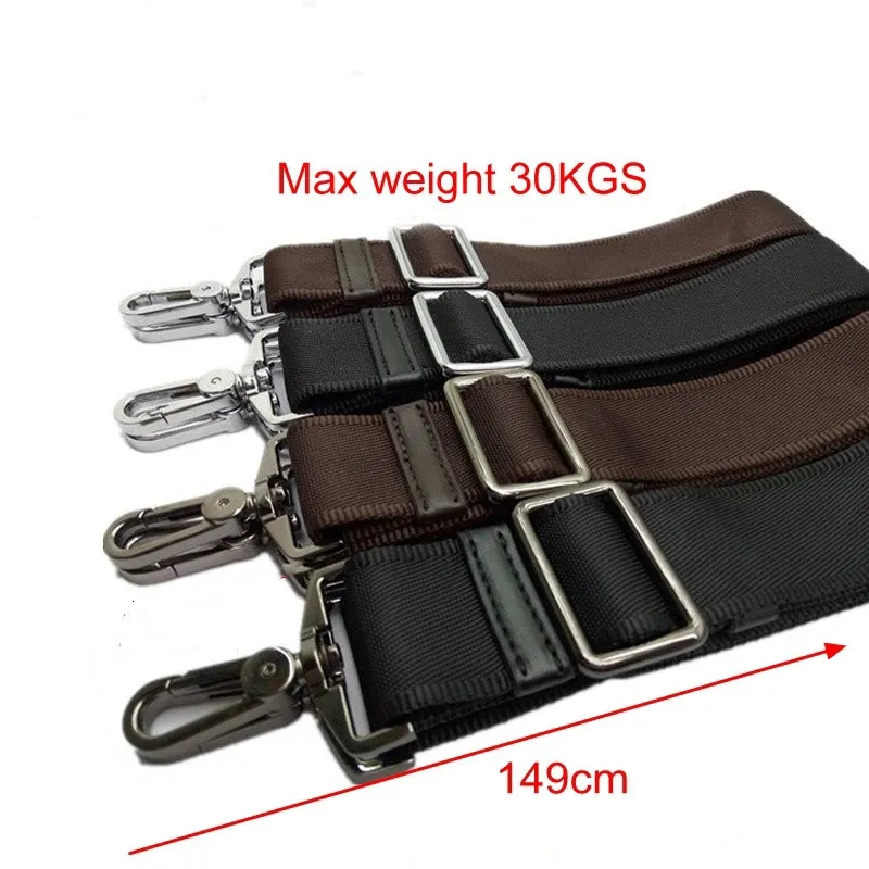 38mm max 30 kg stark krok nylonbälte tillbehör män väskor lång axel strapman portfölj väska strapsrepair rem 240117
