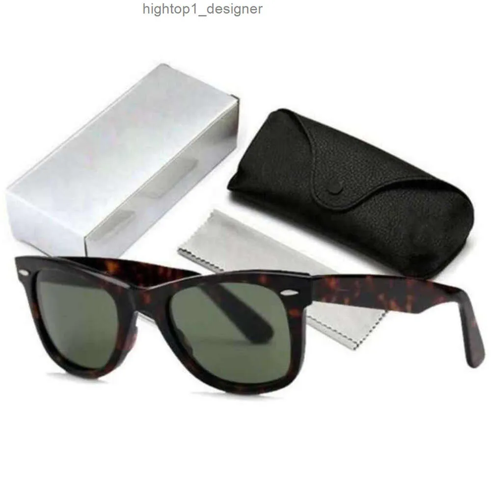 occhiali da sole quadrati di lusso wayfarer uomo donna montatura in acetato con lenti in vetro occhiali da sole per uomo divieto di pioggia raybanness PRQ