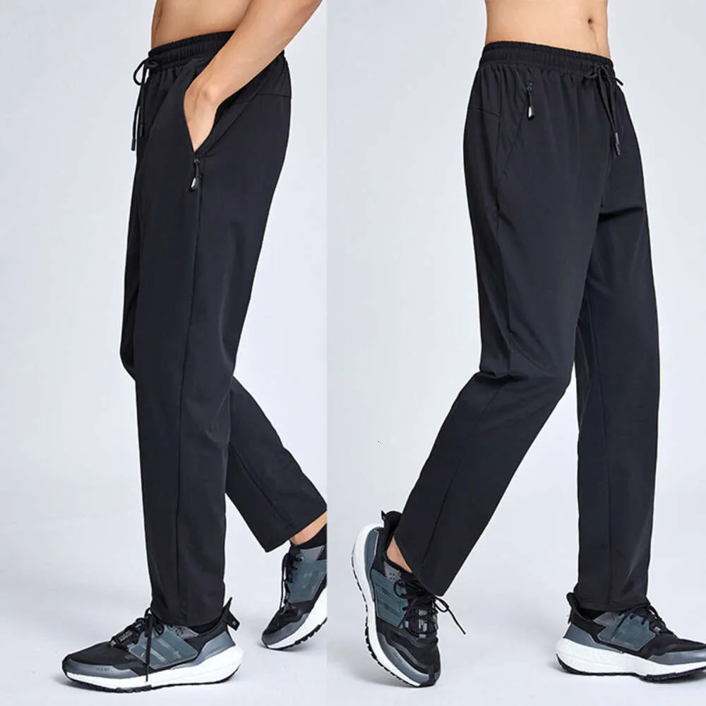 LL Men Jogger Long Pants Sport Yoga Outfit Cycling Drawstring Gym Pockets Sweatpants Trousers Men's Casual Elastic Waist Fitness M-3XL Workout Pants LL812