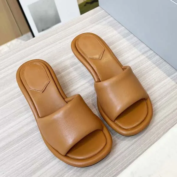 Designer-Sandalen, Plateau-Slides für Damen, hochwertige Abendschuhe, echtes Leder, Luxus-Damen, klassische Marke, lässige Frau, modische Schuhe, Größe 35–42, mit Box