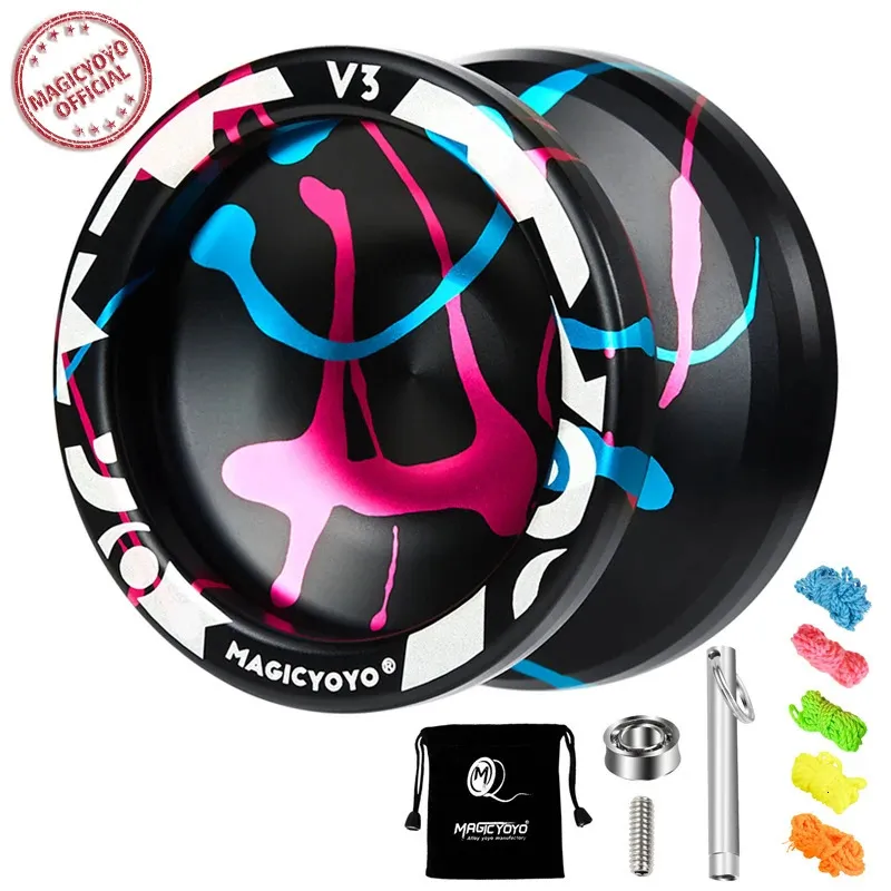 MAGICYOYO V3 Professional YoYo Metal Responsive Yo for Kids Beginner Replacement Unresponsive Yoyo Bearing for Advanced Toys 240117