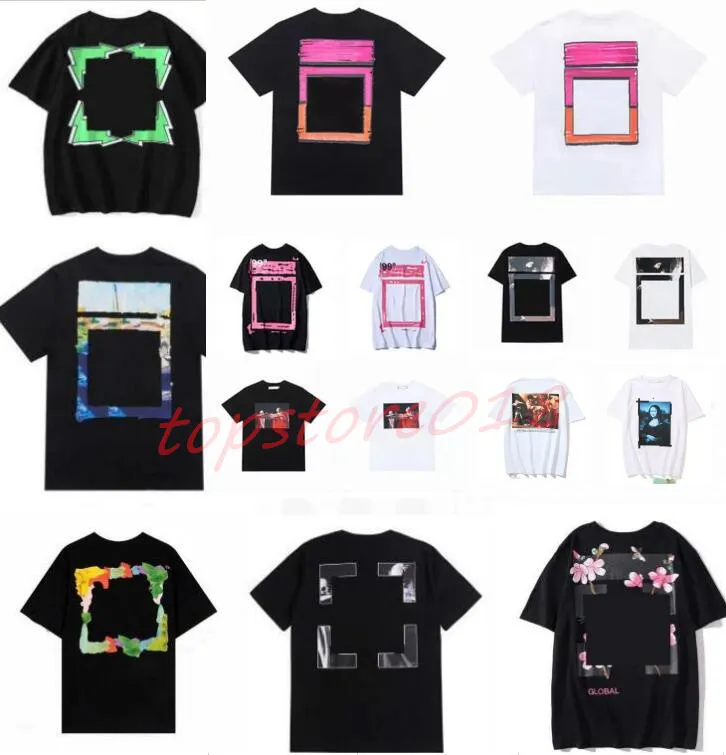 Summer Luxurys Mens and Womens T Shirt Designers Offs Clothing Loose Tees Tops Man Casual Street Graffiti Shirt Sweatshirt Short Sleeve Tshirts Offes White R8s