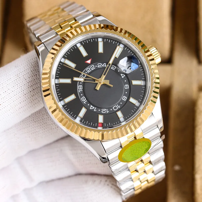 Titta på Automatisk mekanisk rörelsedesigner Mens Watches 41mm rostfritt stål 904l Vattentät Montre de Luxe Business Sapphire Wristwatch Casual Armband