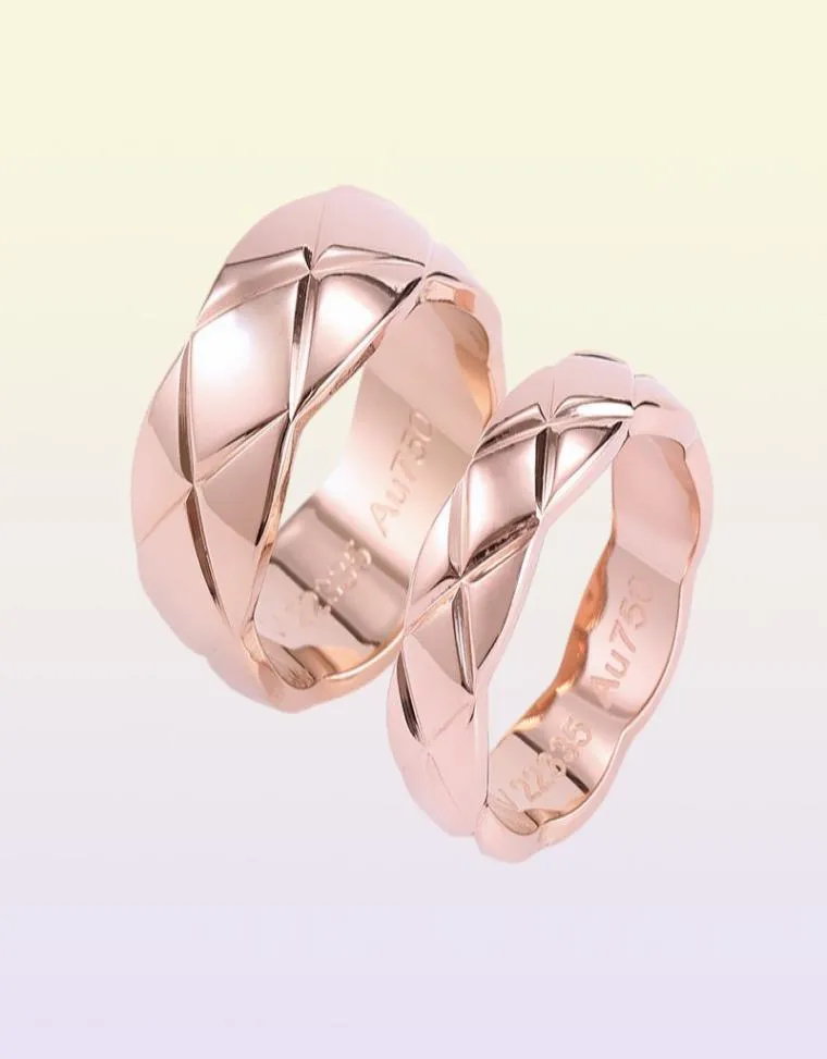 2022 нержавеющая сталь 18-каратного золота любовь кольцо мужчины женщины пара роскошные дизайнерские кольца ювелирные изделия со штампом День Святого Валентина Рождество gi5459951