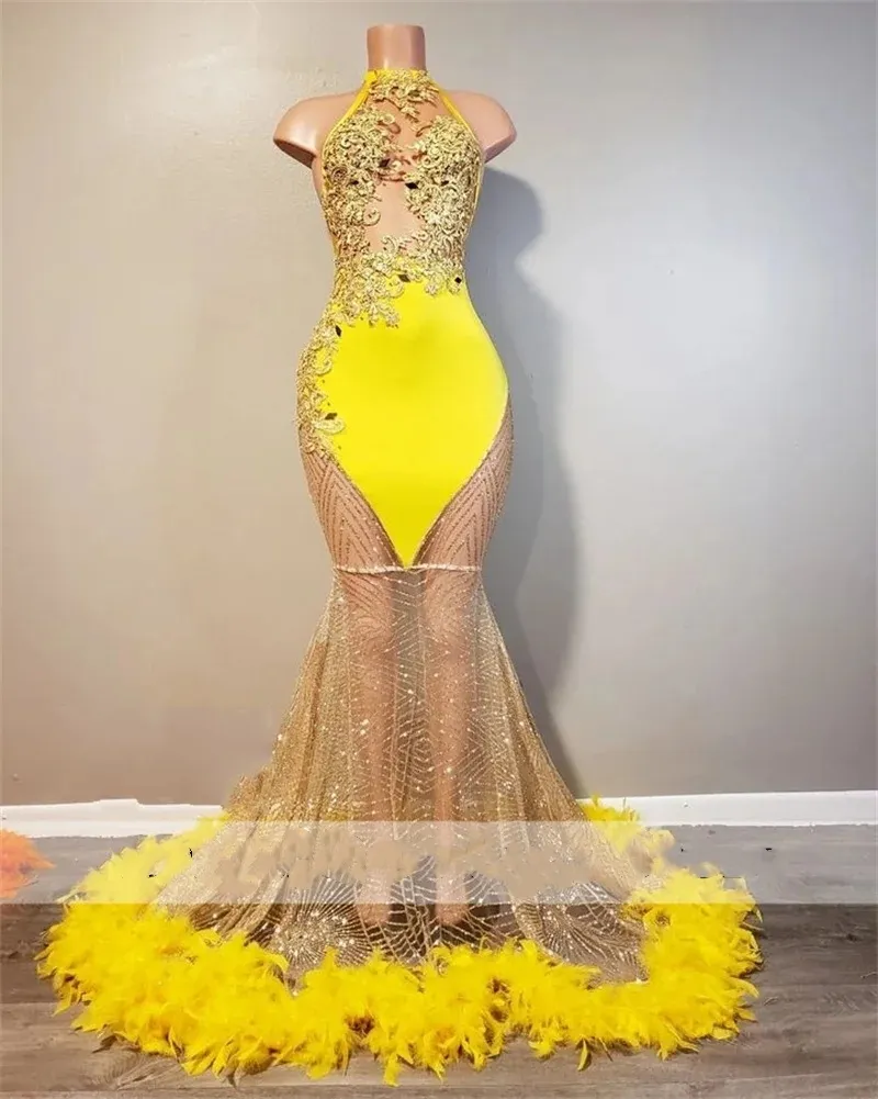 Zobacz przez seksowne koralikowe kobiety urodziny suknie na przyjęcie urodzinowe 2024 Pióra w stylu kantaru
