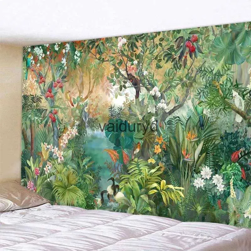 Tapisseries Tropical Jungle Animal Murd suspendu Tapestry Aesthiltic Home Decor Towel Taga Yoga Mat couverture Nappeur H240514