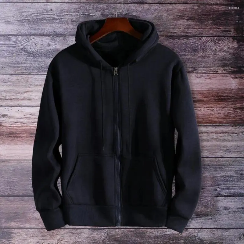 Men's Hoodies Zipper Jacket Women Men Fashion Long Sleeve Drawstring Hooded Sweatshirt Casual Autumn Winter Sportwear Solid Clothes