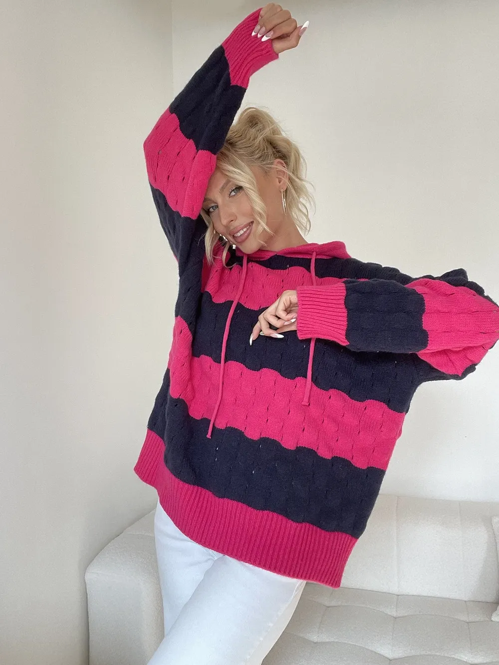 Women`s Sweaters Fall Winter 2023 Women`s Knitwear Striped Sweater Sweater Sweater